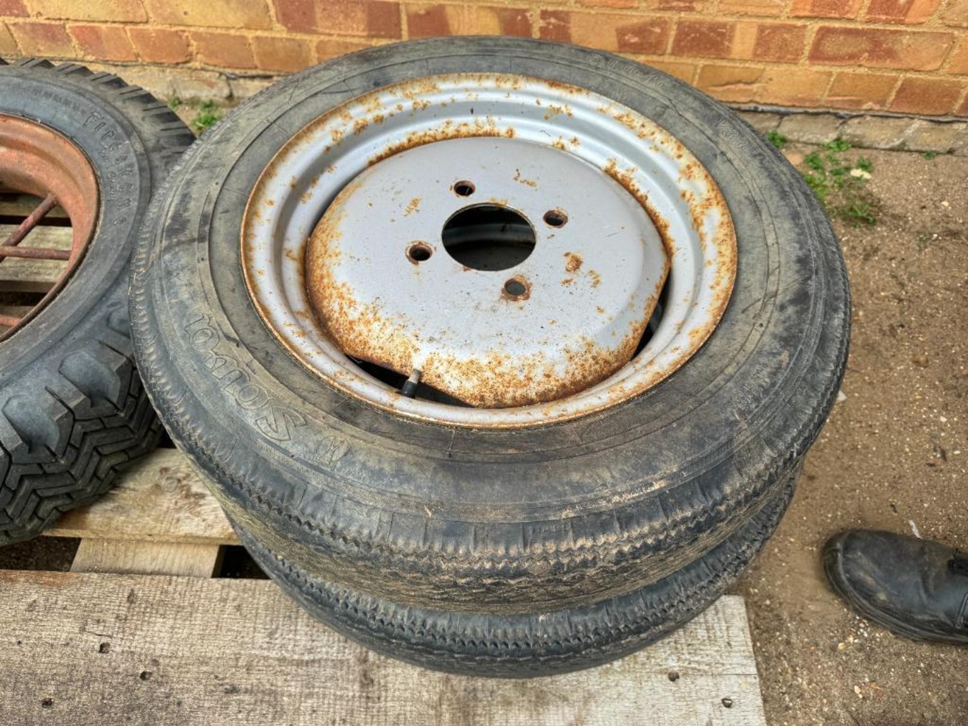 Pair SOWA 5.60-15 wheels and tyres to suit irrigation trolley - Image 2 of 2