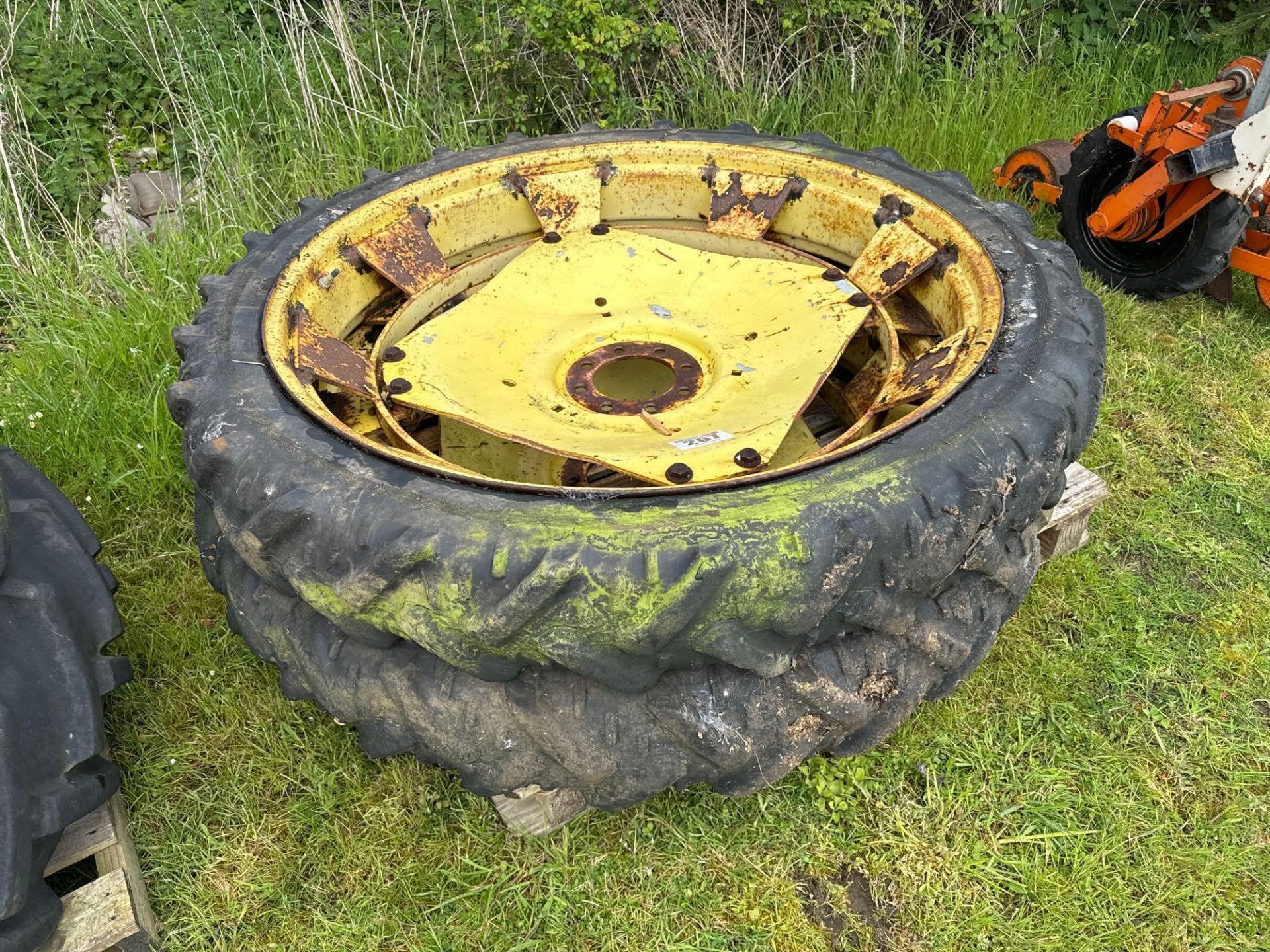 Pair Kleber 8.3R44 row crop wheels and tyres to suit David Brown