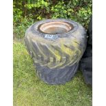 Pair Goodyear 33x20.00-16NHS wheel and tyres