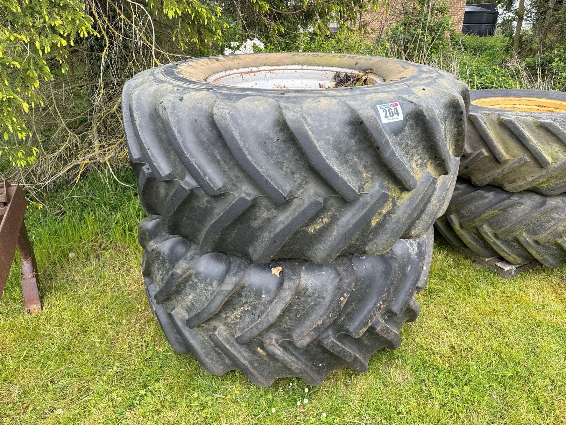 Pair Goodyear 600/70R30 wheels and tyres to suit Cleanacres Sprayer