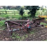 Farm-made destoning 7ft cultivator with rear crumbler, linkage mounted