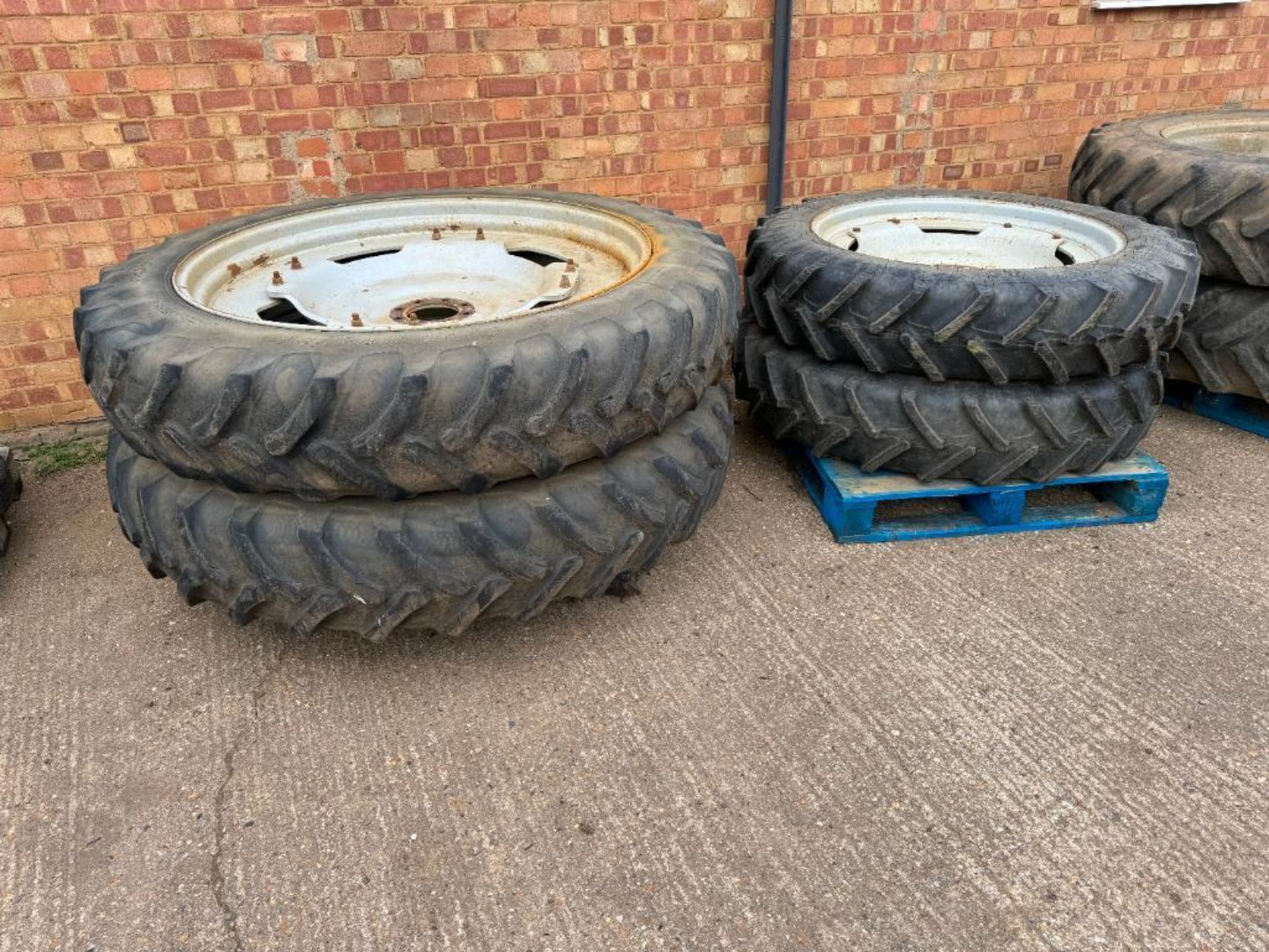 Set Alliance 13.6R48 rear and BKT 11.2R36 front row crop wheels and tyres on Massey Ferguson centres - Image 2 of 8