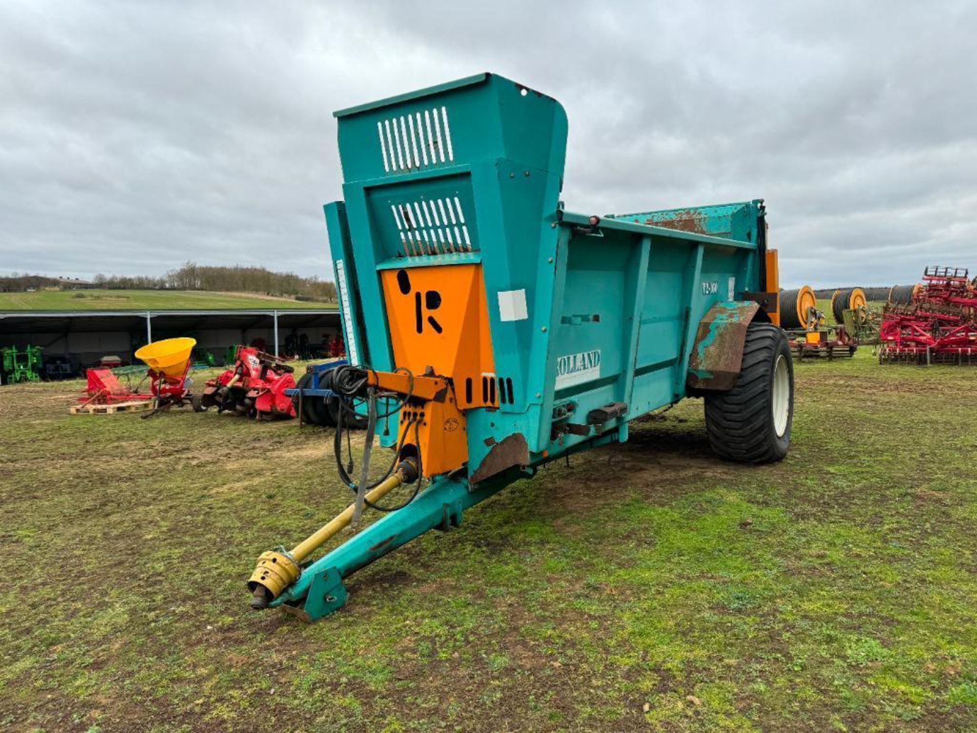 2007 Rolland V2-160 single axle rear discharge manure spreader with horizontal beaters, slurry door - Bild 6 aus 20