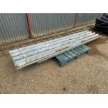 Quantity galvanised grain walling sections