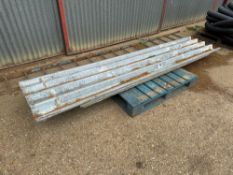 Quantity galvanised grain walling sections