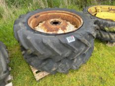 Pair 12.4-32 wheels and tyres to suit David Brown