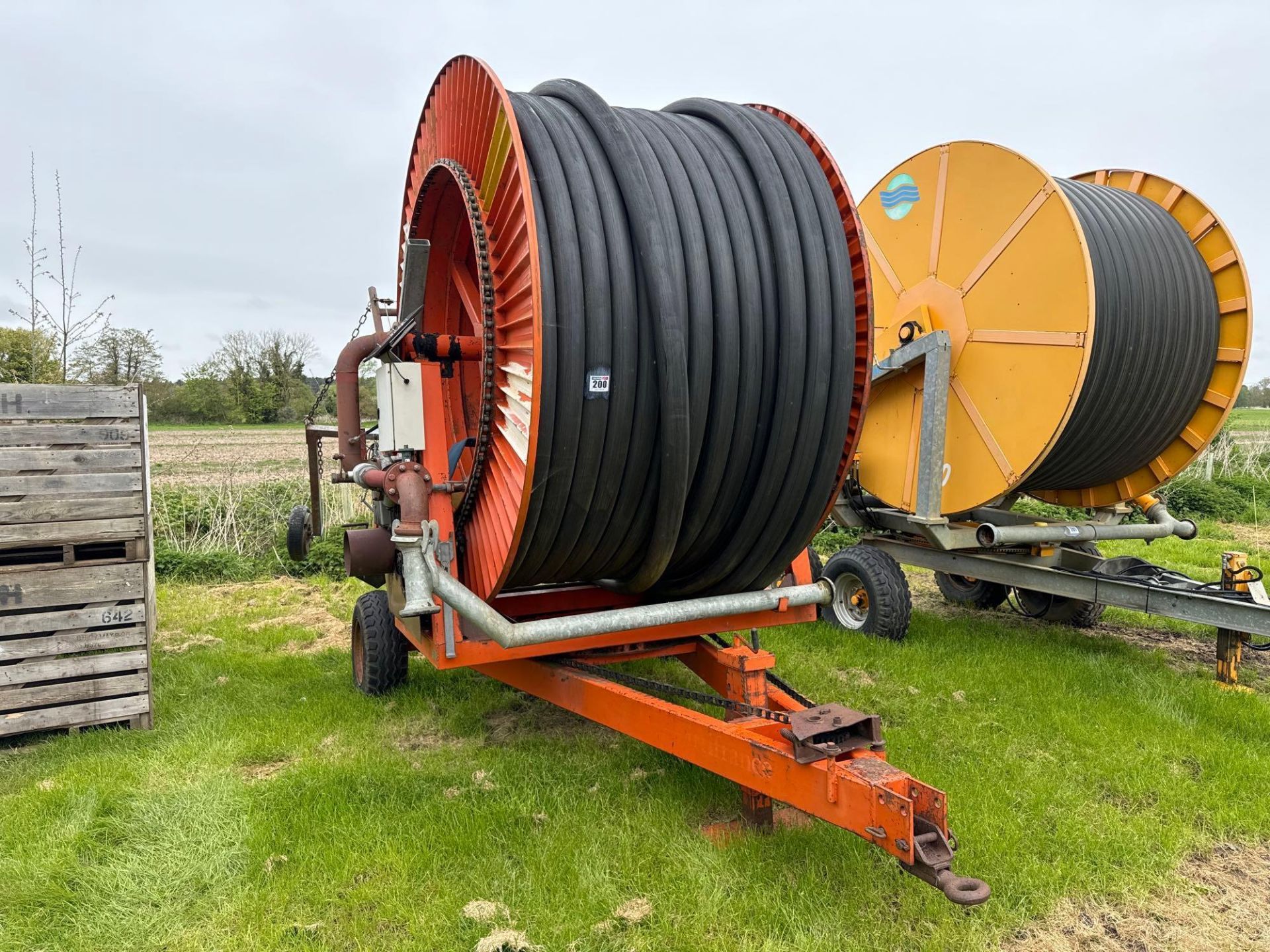 Irrifrance 110.350 irrigation reel with rain gun, single axle, spares or repairs