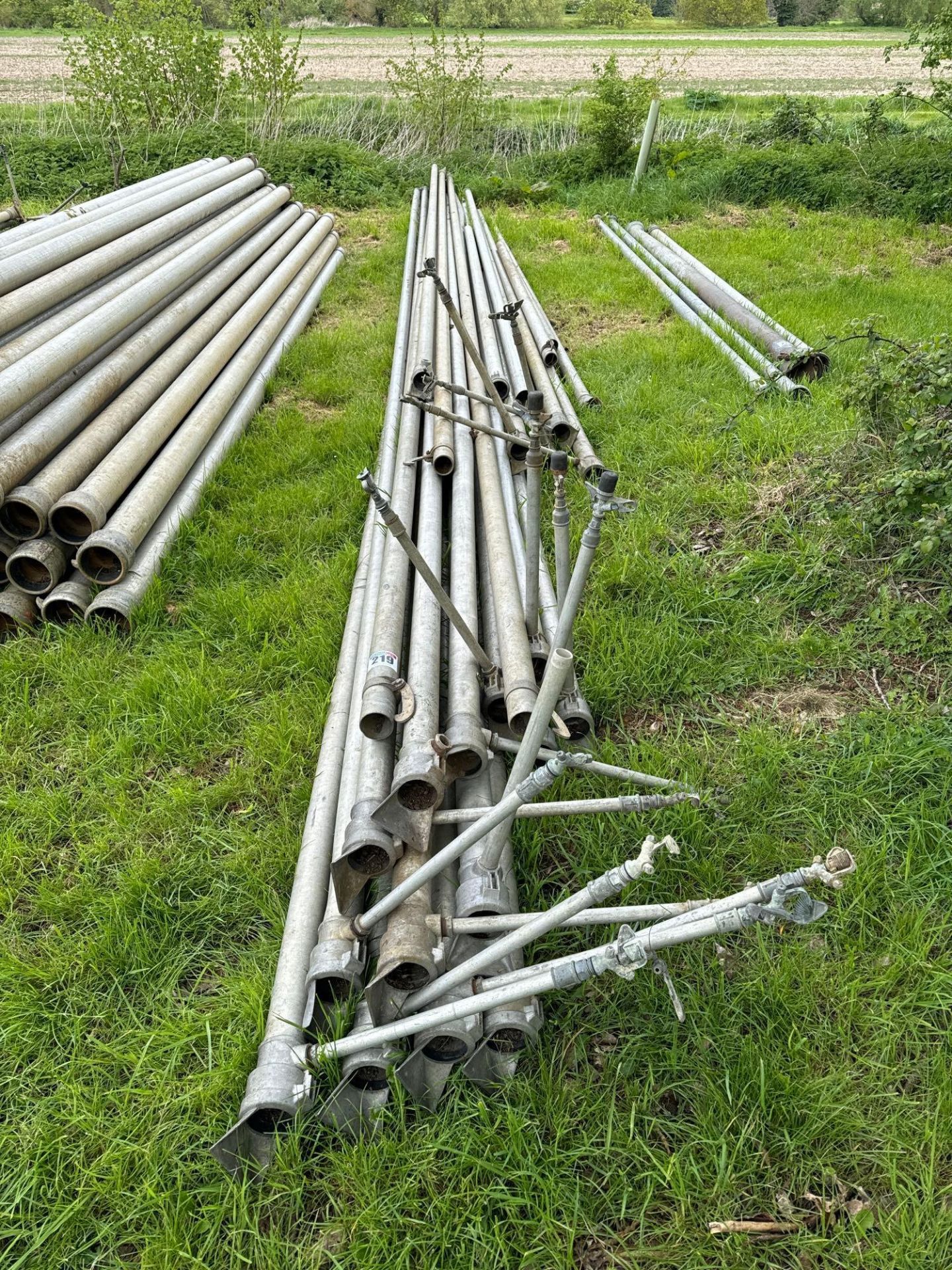 22No 3" irrigation pipes and sprinklers