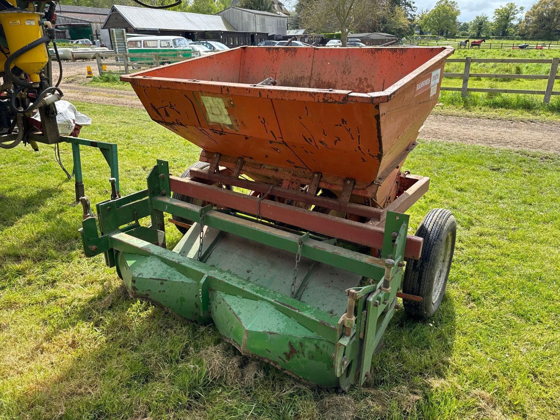 Ransomes Faun 2 row potato planter with Hoestra forming hoods NB: Control box and manual - Image 2 of 2