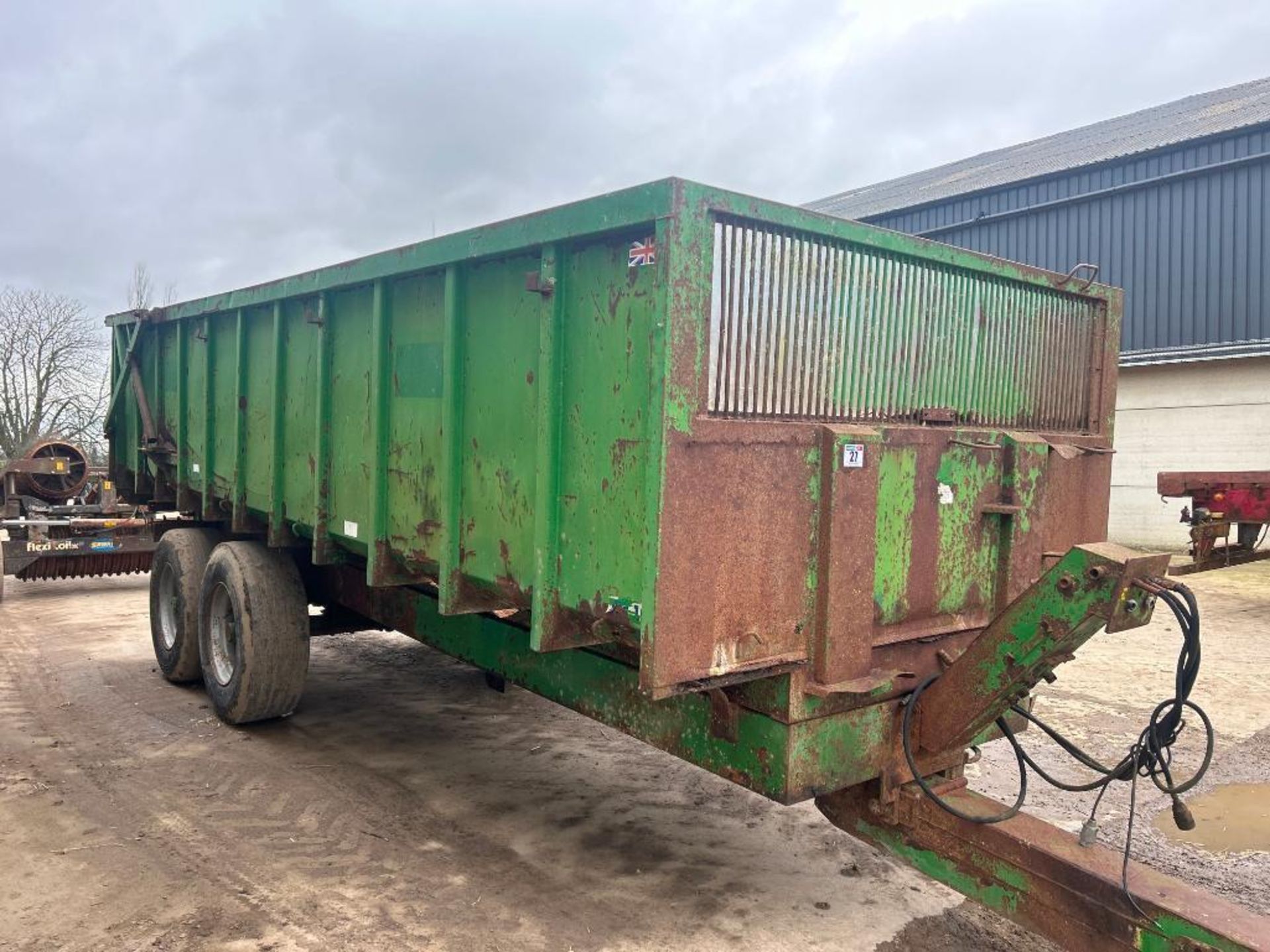 Easterby 16t twin axle grain trailer on 285/65R22.5 wheels and tyres - Image 3 of 9