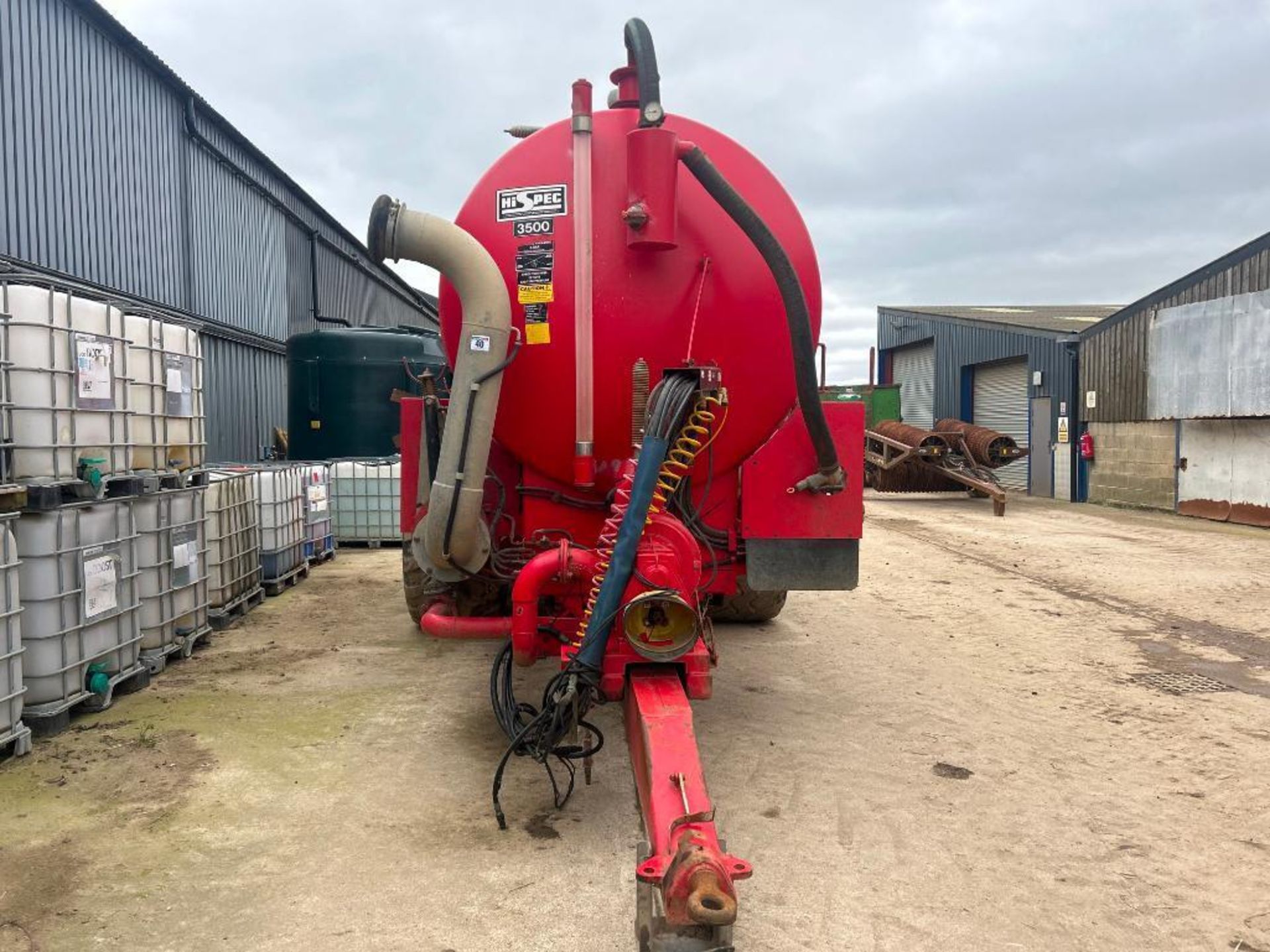 2017 HiSpec TDS 3500 twin axle 3,500 gallon slurry tanker, after market suction funnels, 8" auto fil