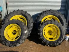 John Deere 3050 Wheels and Tyres - 380/70R28 and 480/85R38 - (Norfolk)