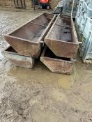 4No. 15 Ft Feed Troughs - (Essex)