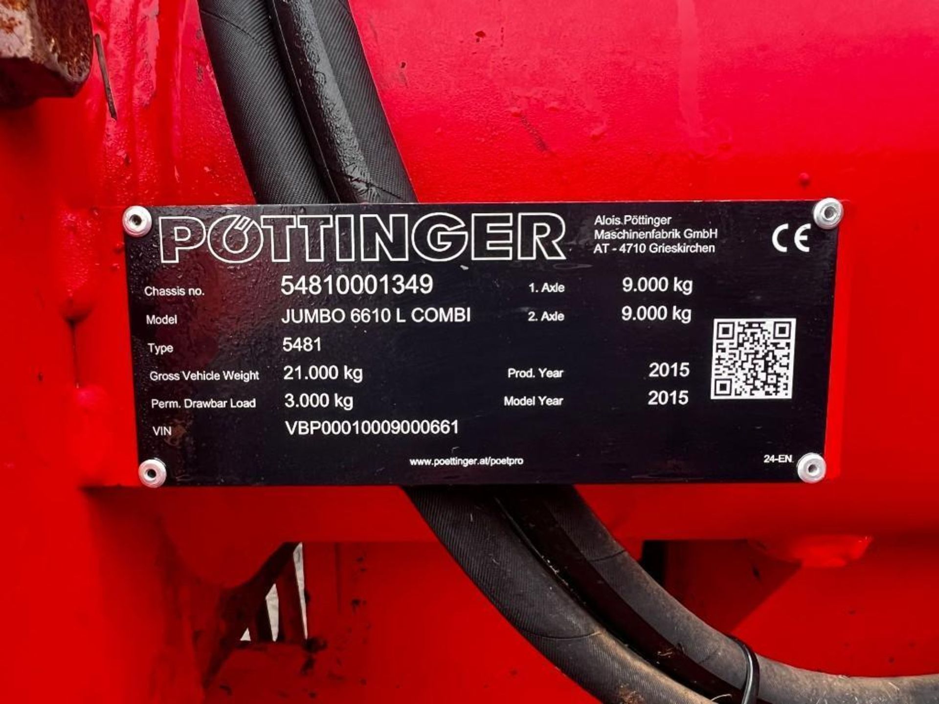 2015 Pottinger Jumbo 6610 Combiline Forage Wagon - (Yorkshire) - Image 9 of 30