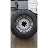 4No. Floatation Wheels and Tyres - 600/55R26.5 - (Yorkshire)