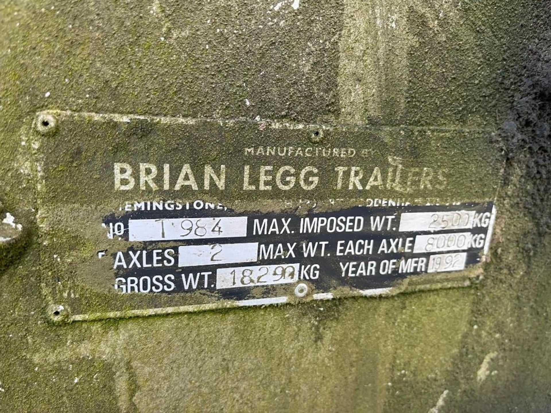 1992 Brian Legg 16T Grain Trailer - (Suffolk) - Bild 5 aus 5