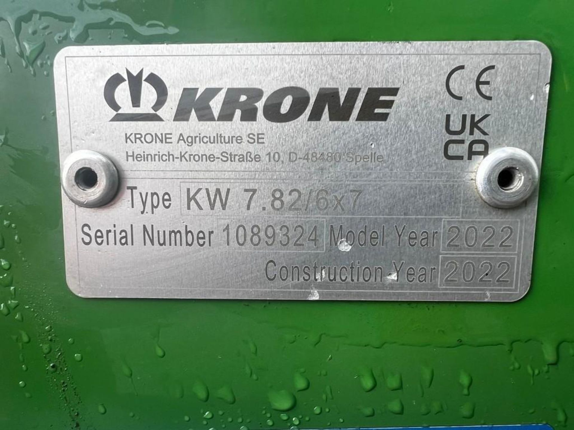 2022 Krone KW 7.82 Tedder 6 Rotor - (Yorkshire) - Image 11 of 11