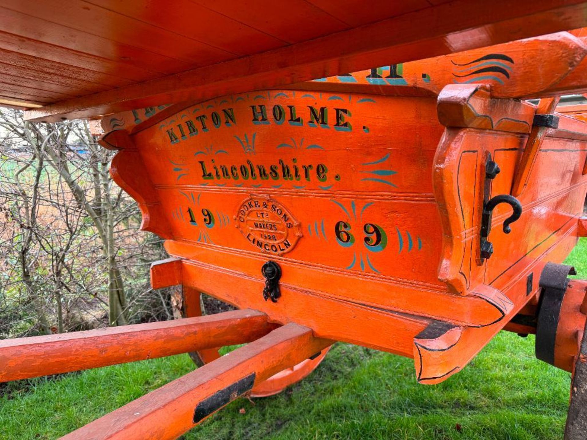 Cooke & Sons of Lincoln Ltd Hermaphrodite 4 wheel horse drawn wagon with additional tractor drawbar - Bild 3 aus 10