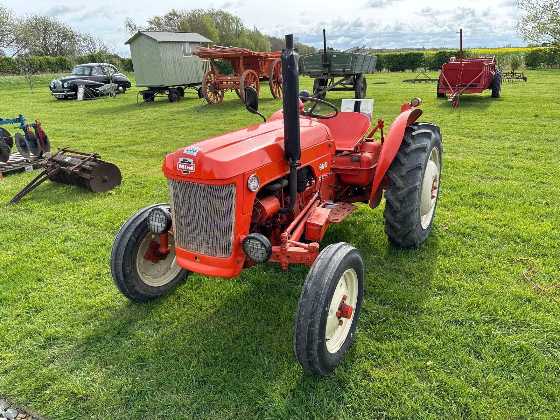 BMC 9/16 2wd diesel tractor with rear linkage and swinging drawbar on 9.5-24 rear and 5.00-15 front