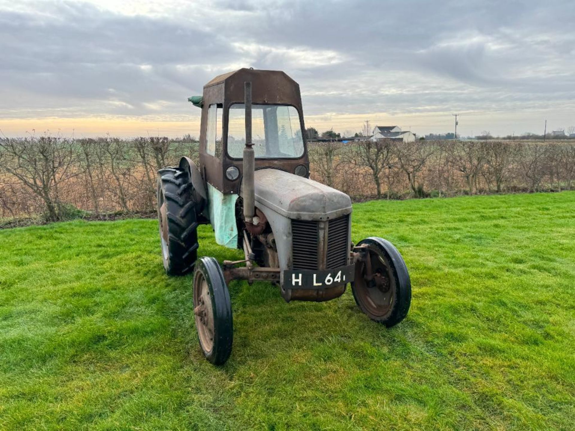 1954 Ferguson TEF 2wd diesel tractor with Clydebuilt cab, rear drawbar assembly and linkage on 11.2/ - Image 12 of 16