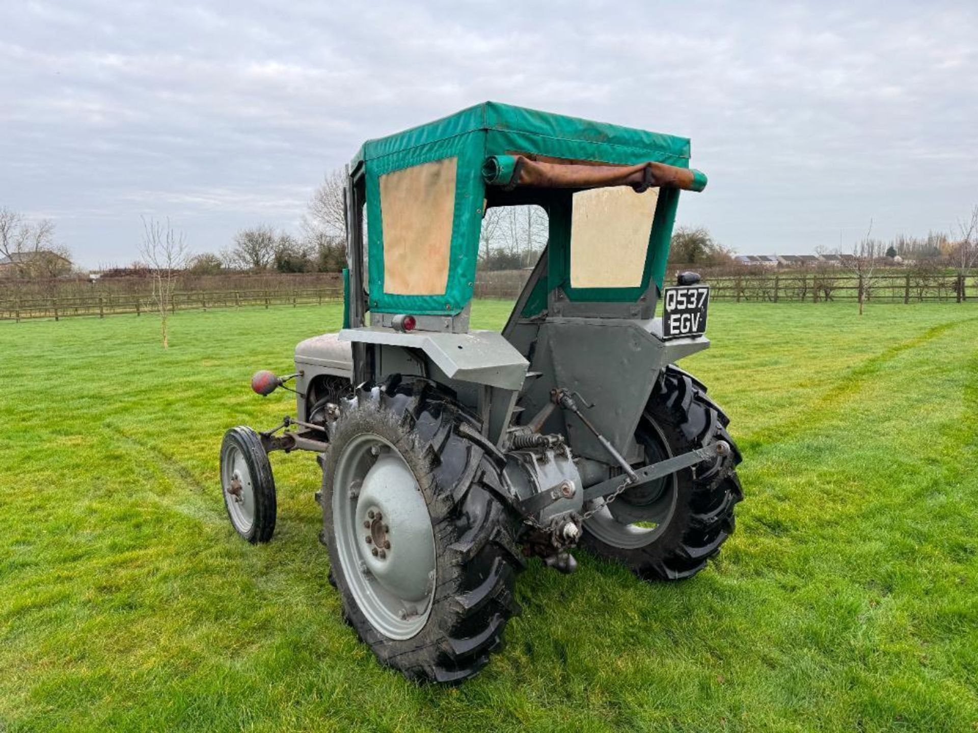 1954 Ferguson TEF 2wd diesel tractor with canvas cab, pick up hitch and rear linkage on 11.2-28 rear - Image 6 of 16