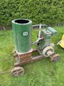 Vintage water pump with Bamfords petrol engine