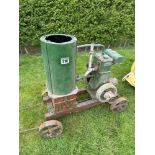 Vintage water pump with Bamfords petrol engine