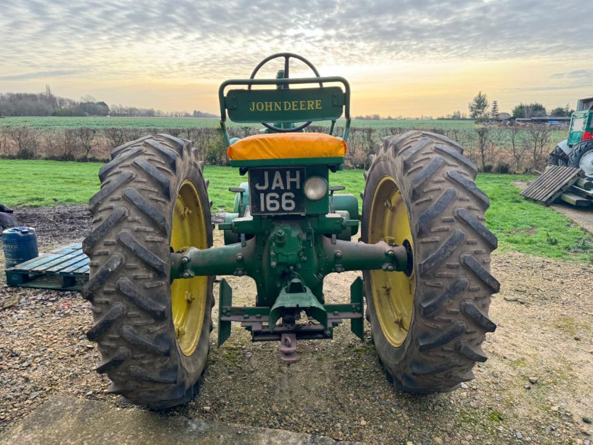 1948 John Deere Model A row crop tractor with side belt pulley, rear PTO and drawbar and twin front - Image 9 of 15