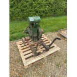 Petter A1 stationary engine. NB: Starting handle in office