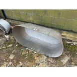 Galvanised bath tub