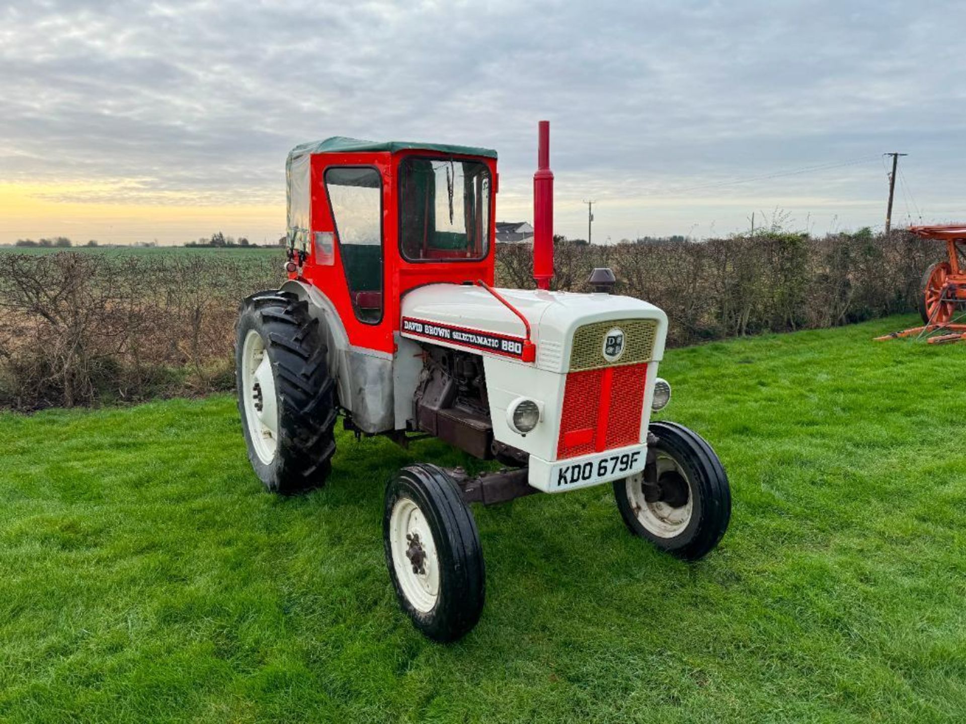 1968 David Brown 880 Selectamatic 2wd diesel tractor with canvas cab, rear hydraulic valve, PTO, rea - Image 13 of 19