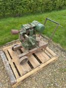 Petter A1 petrol stationary engine. NB: Starting handle in office