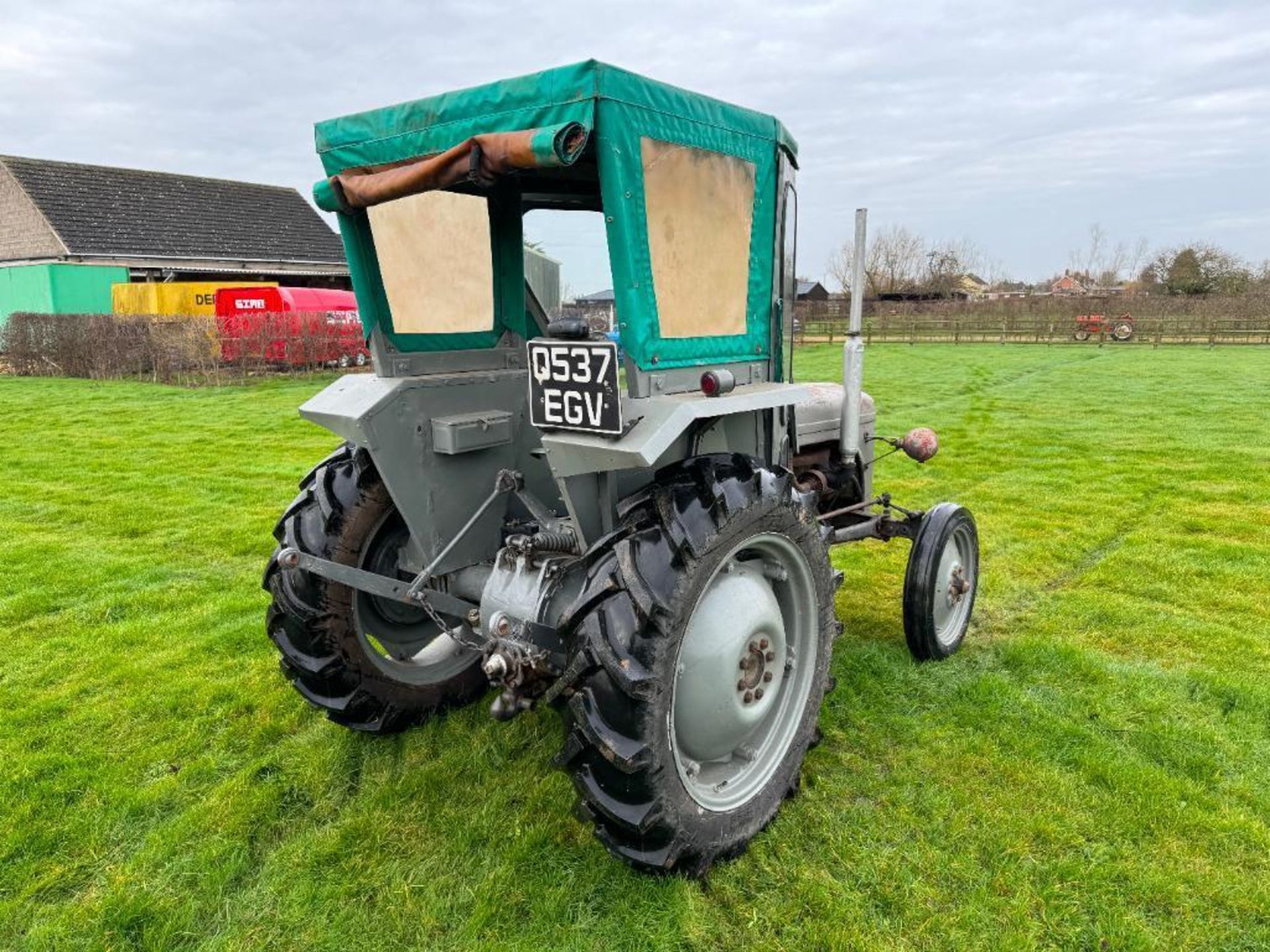 1954 Ferguson TEF 2wd diesel tractor with canvas cab, pick up hitch and rear linkage on 11.2-28 rear - Image 8 of 16