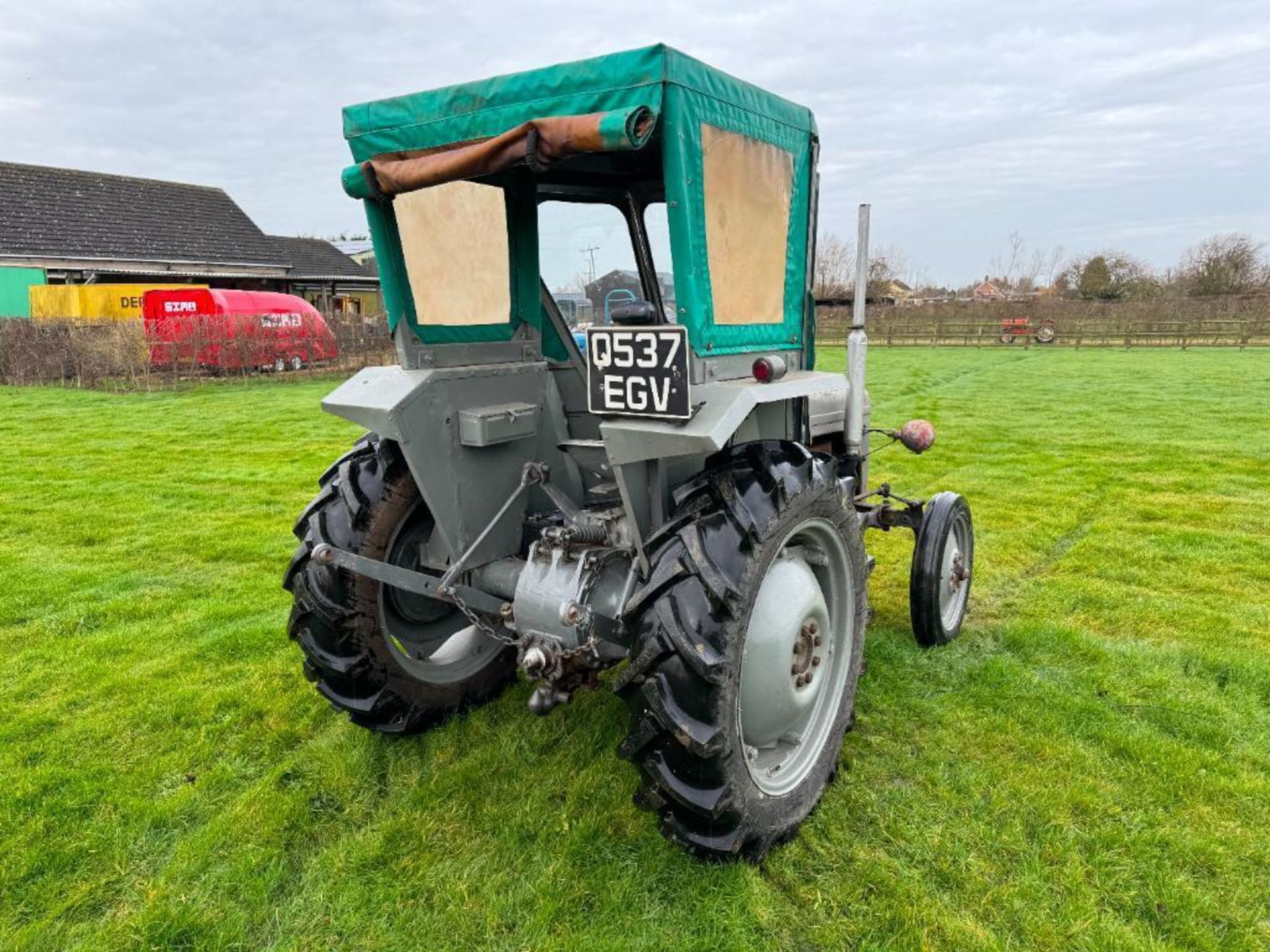 1954 Ferguson TEF 2wd diesel tractor with canvas cab, pick up hitch and rear linkage on 11.2-28 rear - Image 9 of 16