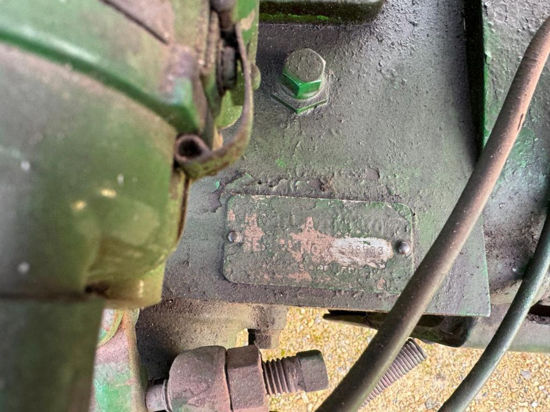 1948 John Deere Model A row crop tractor with side belt pulley, rear PTO and drawbar and twin front - Image 7 of 15