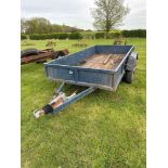 Twin axle 12' x 5'11" car trailer on 6.00-16 wheels and tyres