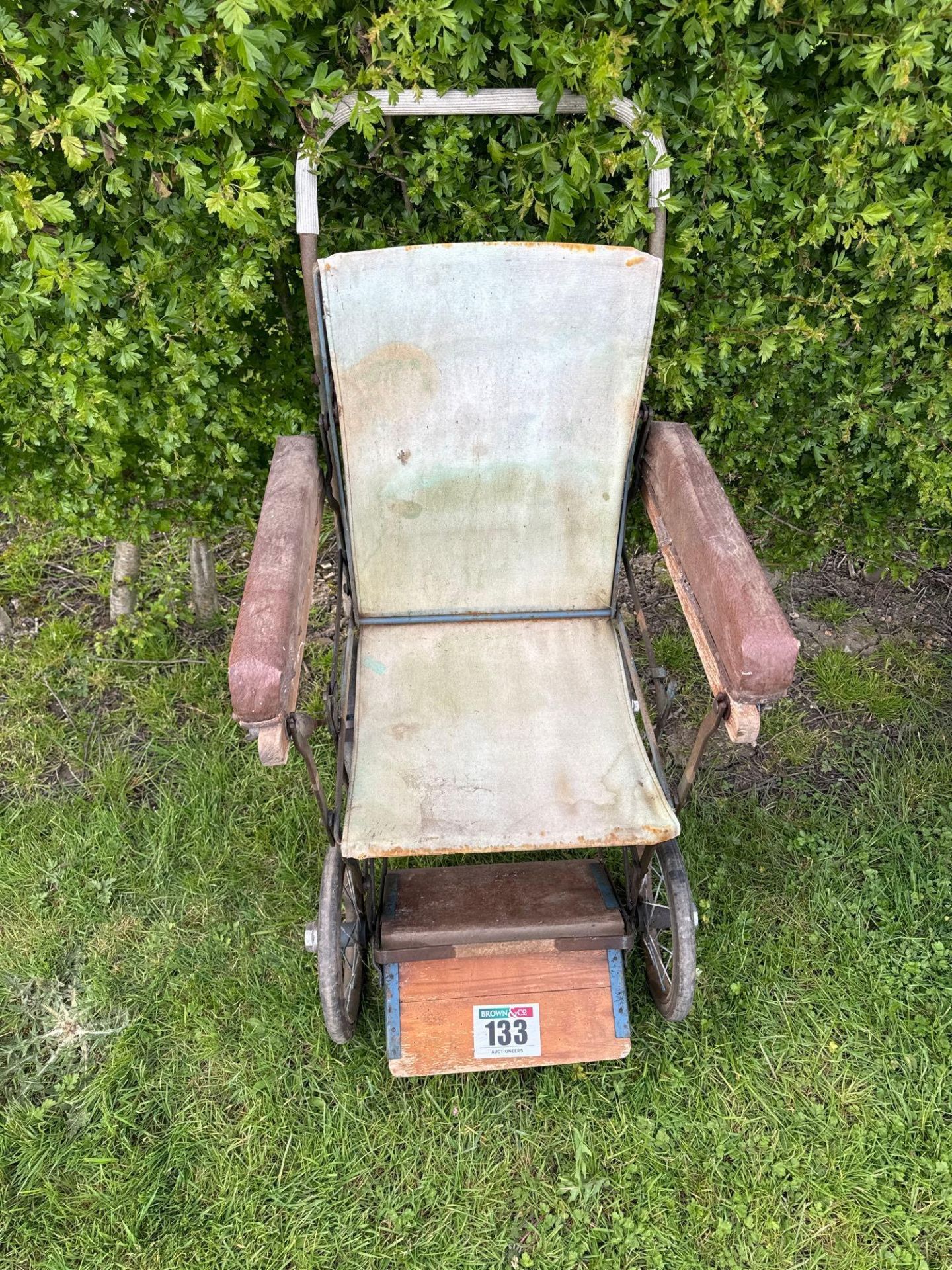 vintage folding wheelchair