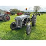 1950 Ferguson TEA 2wd petrol paraffin tractor with rear linkage and hitch on 10-28 rear and 4.00-19