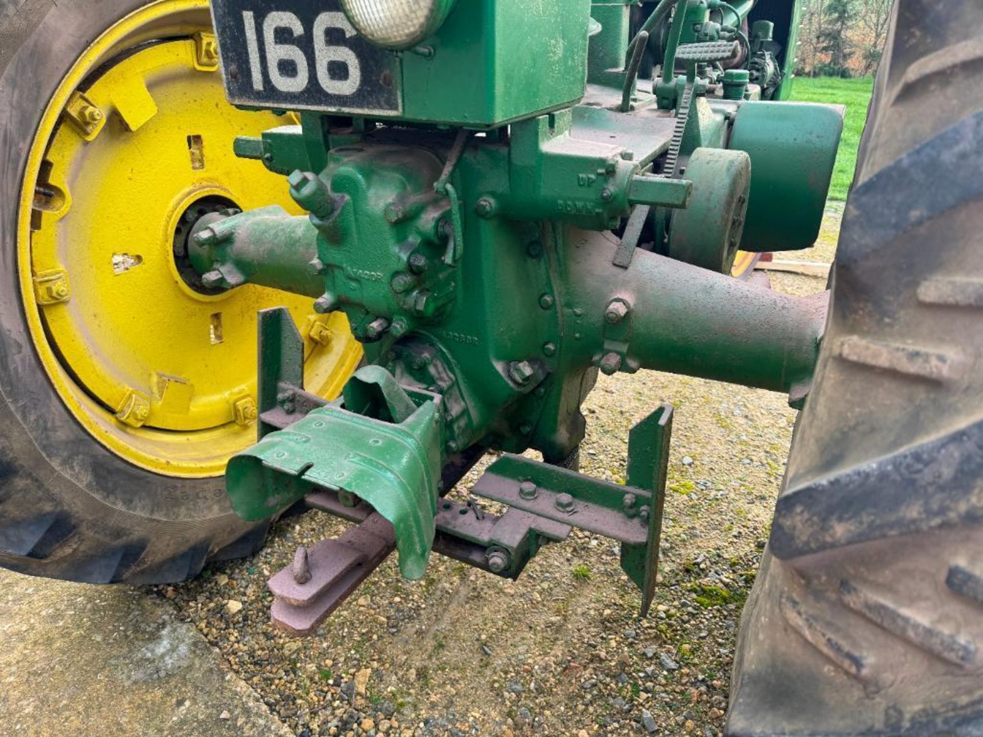 1948 John Deere Model A row crop tractor with side belt pulley, rear PTO and drawbar and twin front - Image 14 of 15