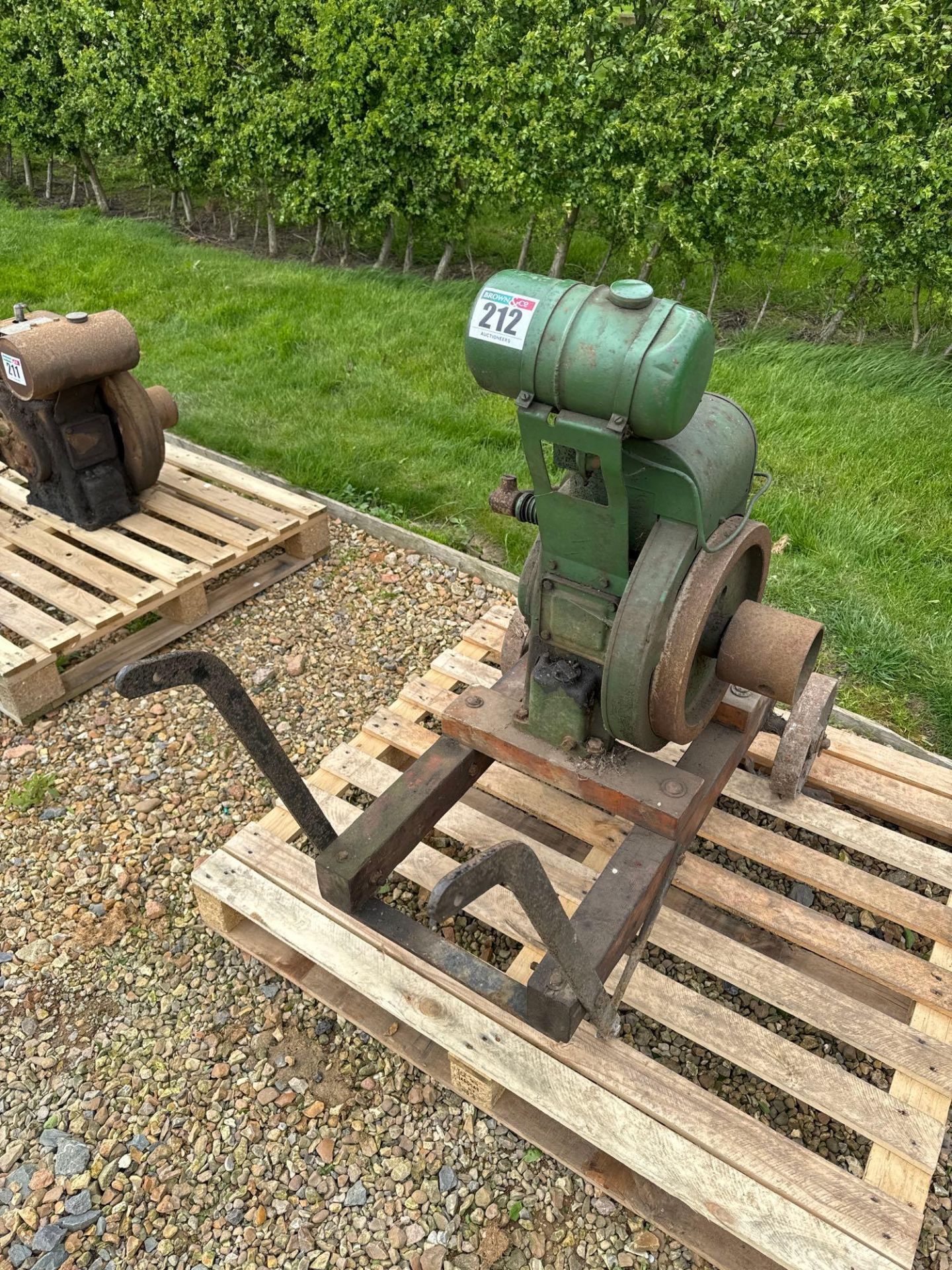 Petter A1 stationary engine. NB: Starting handle in office - Image 2 of 3