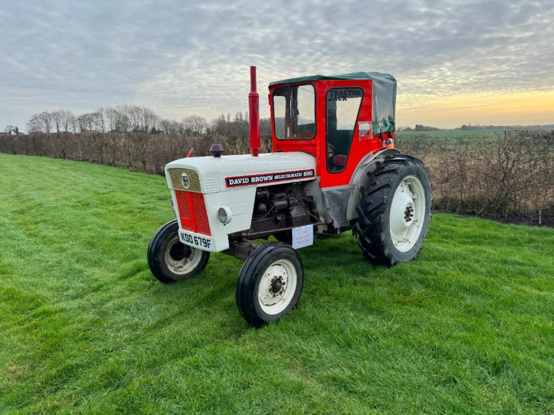 1968 David Brown 880 Selectamatic 2wd diesel tractor with canvas cab, rear hydraulic valve, PTO, rea - Image 4 of 19