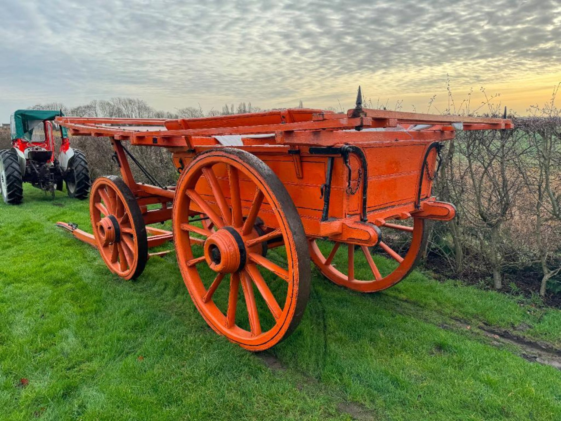 Cooke & Sons of Lincoln Ltd Hermaphrodite 4 wheel horse drawn wagon with additional tractor drawbar - Bild 4 aus 10