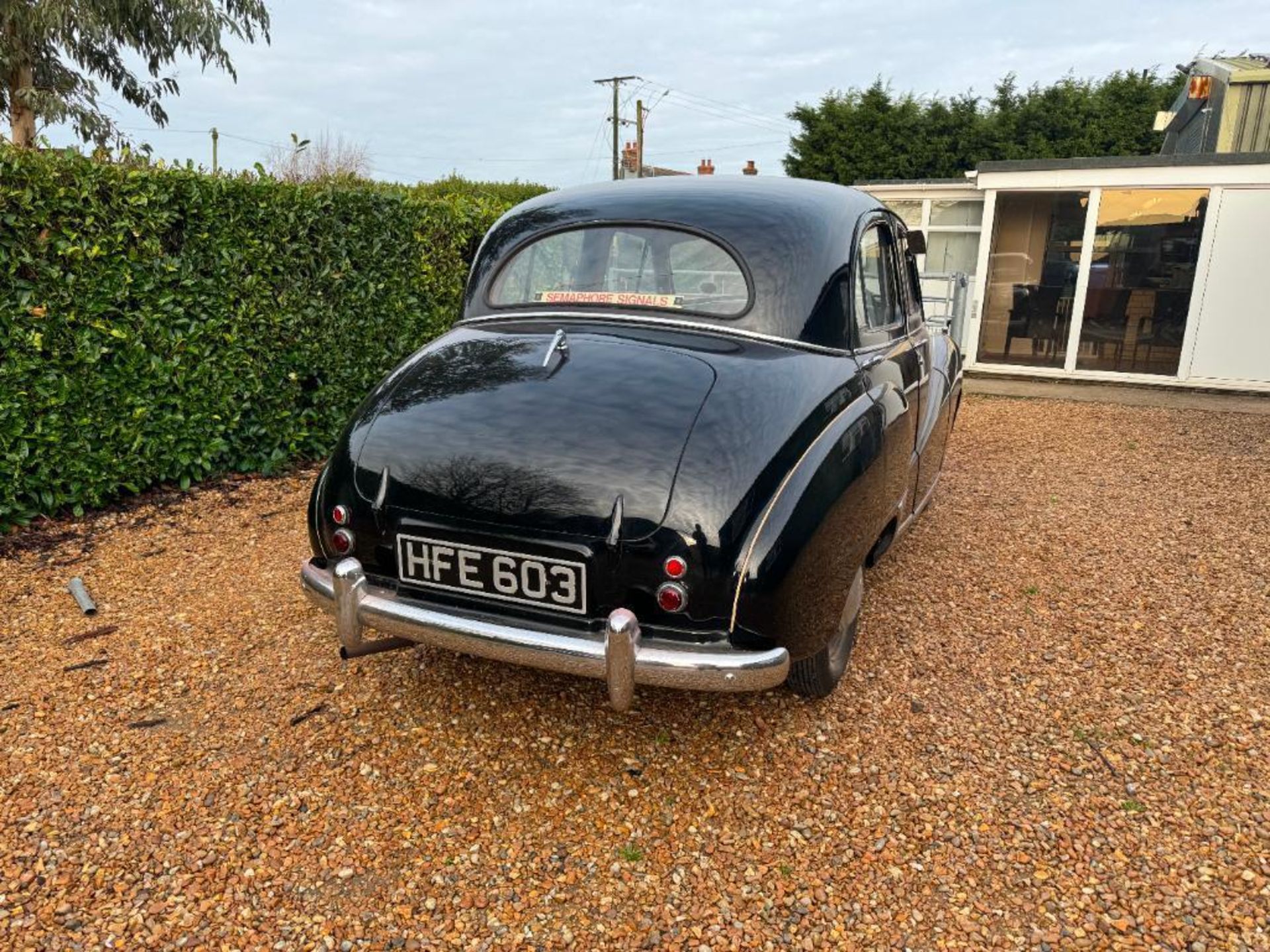 1954 Austin A40 Somerset black saloon car with 1200cc petrol engine, red leather interior and spare - Image 10 of 24