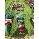 3No vintage pedestrian push mowers