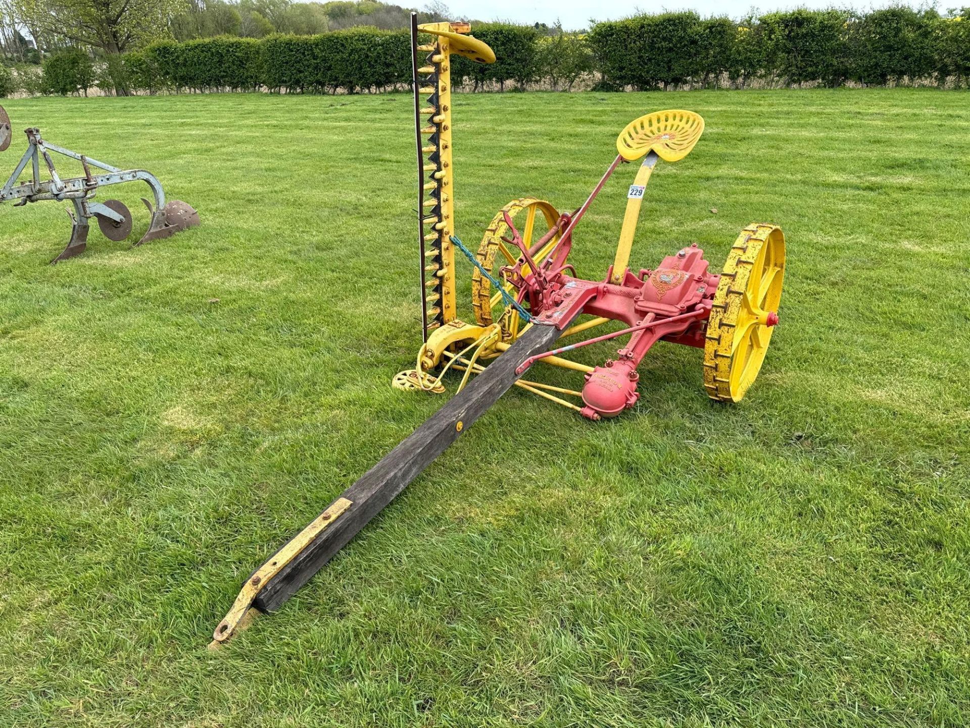 Harrison McGregor & Co Ltd trailed finger bar mower. Serial No: 7747