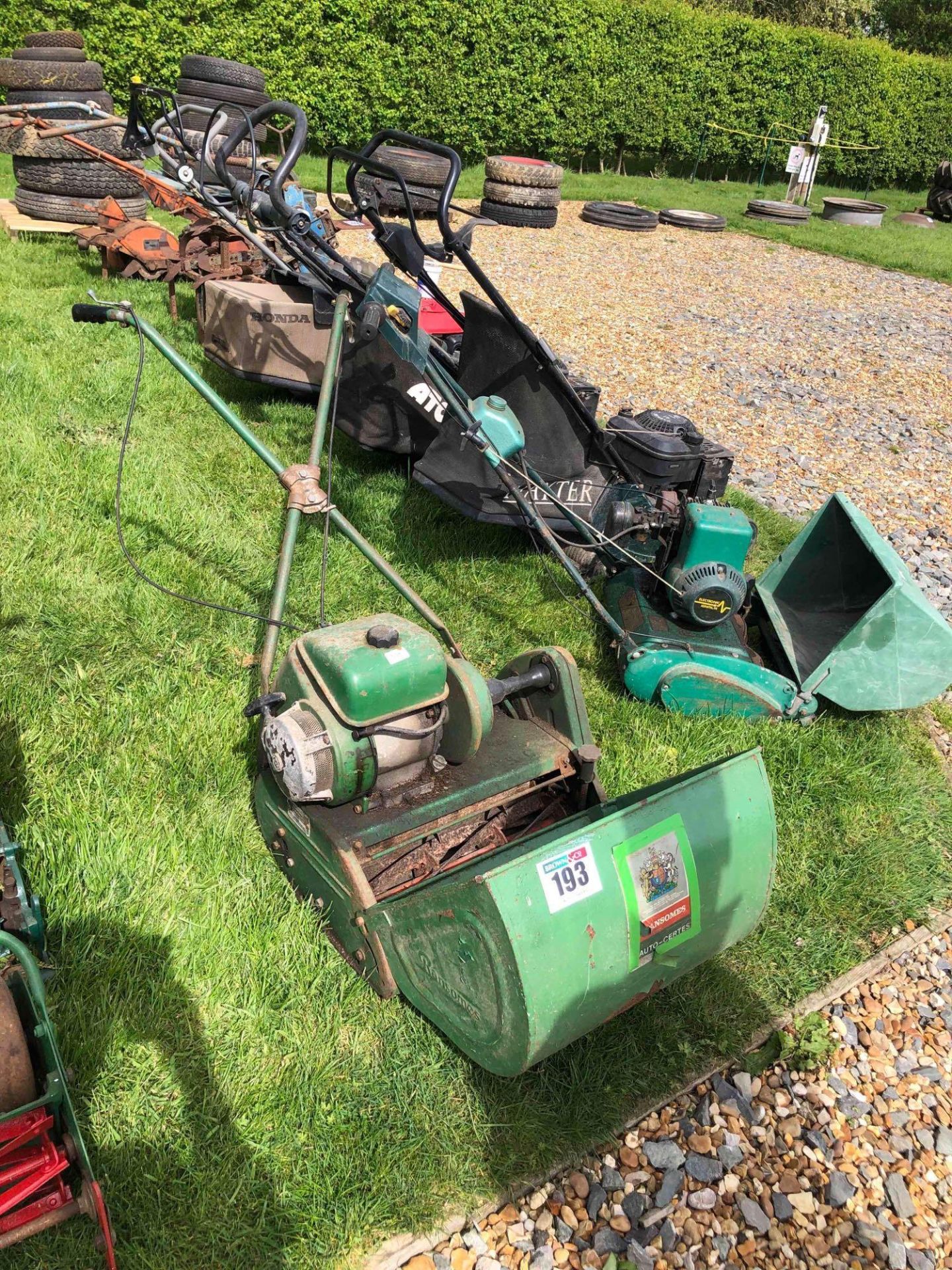 Ransomes petrol pedestrian cylinder mower