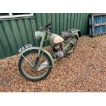 BSA Bantam D1 125cc 2-stroke motorbike . Reg No: WDA 823 (No V5). Mileage: 2,011. NB: not started pr