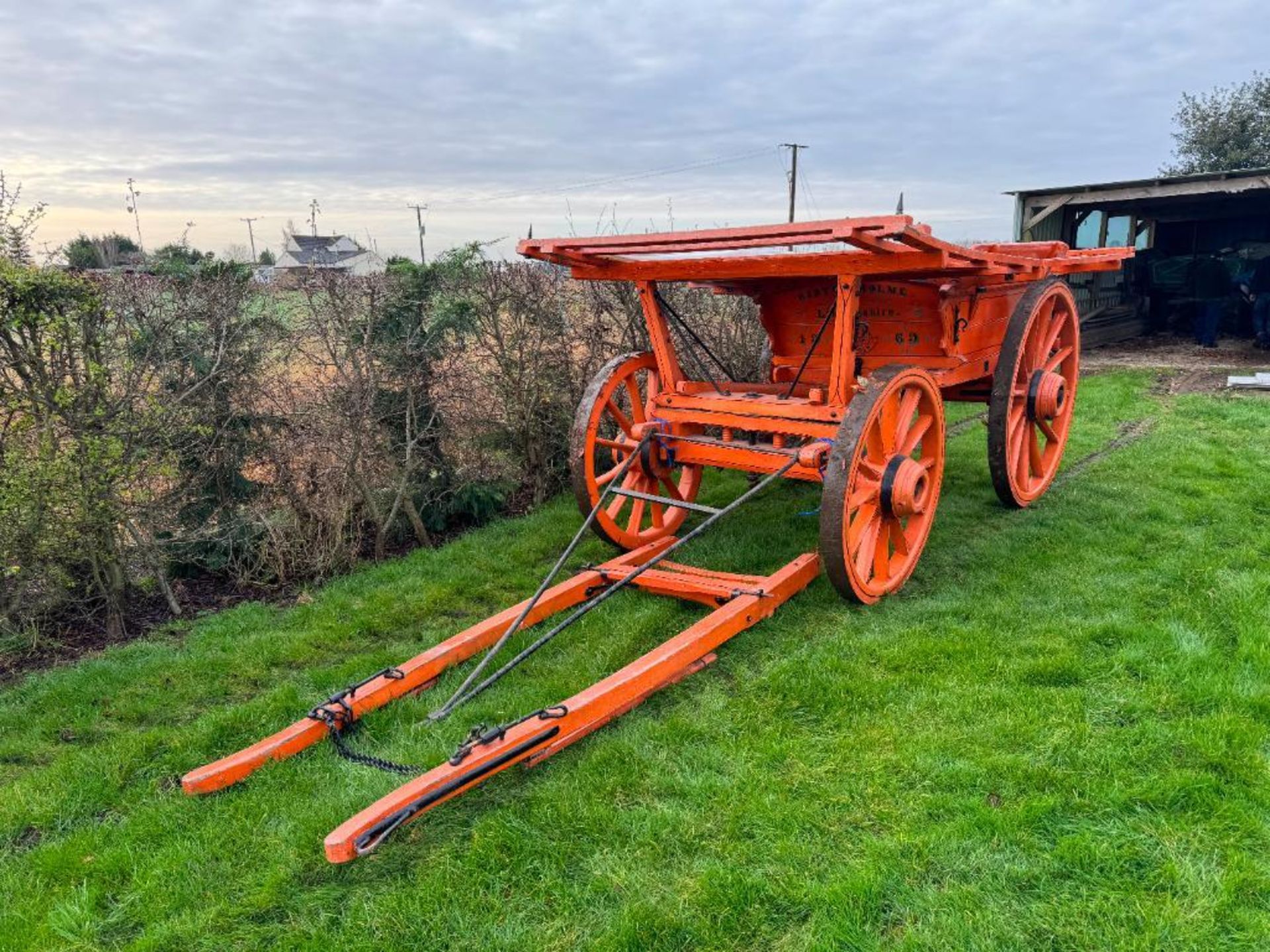 Cooke & Sons of Lincoln Ltd Hermaphrodite 4 wheel horse drawn wagon with additional tractor drawbar