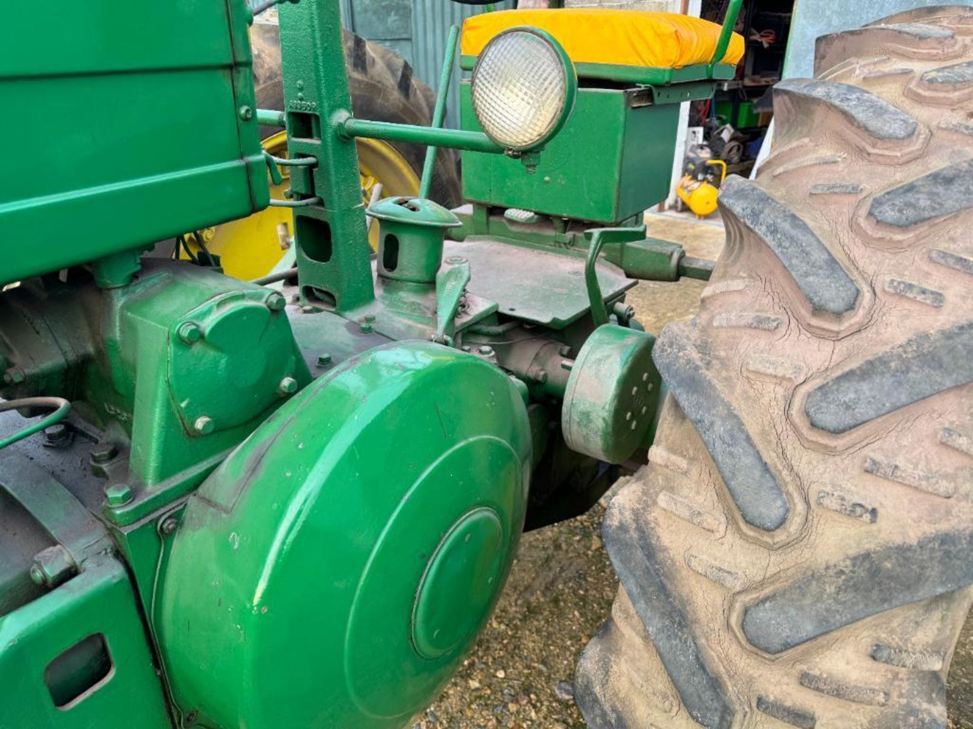1948 John Deere Model A row crop tractor with side belt pulley, rear PTO and drawbar and twin front - Image 11 of 15