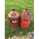 Pair vintage fuel cans